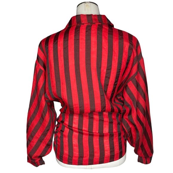 L’Academie The Marion Blouse in Red & Black size Medium - Picture 3 of 11